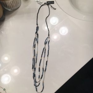 Blue shaded long necklace